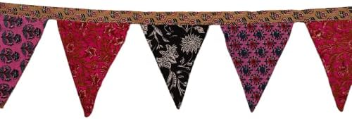Klavate Banner de estamenha de tecido colorido decoração de casamento decoração de jardim de estamenha feita