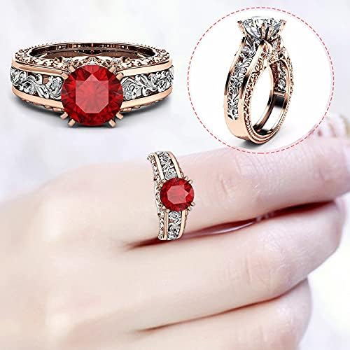 Separação de presentes de anel de anel aberto, damas anel de ouro revestido de ouro rosa jóias anéis