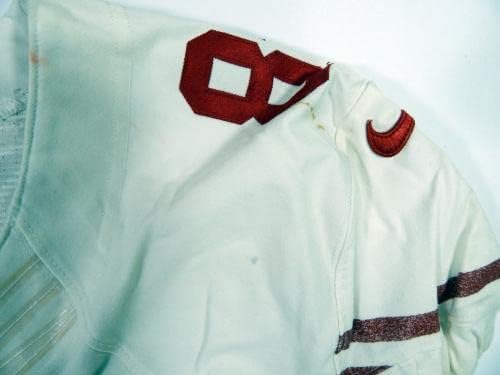 2013 San Francisco 49ers Vance McDonald 89 Game usou White Practice Jersey 44 6 - Jerseys de Jerseys usados ​​na