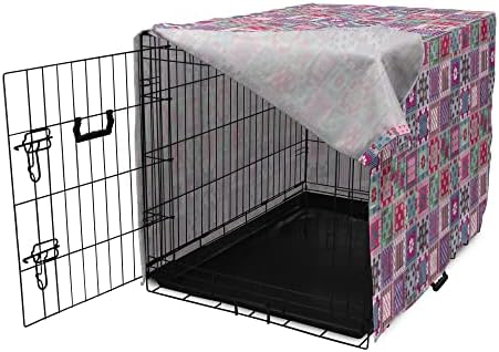 Capa de caixa de cães de cabine lunarável, vibrante bordado de bordado artesanal de cores vibrantes