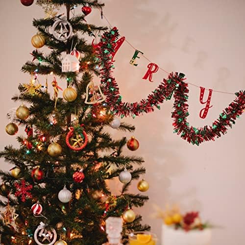 Kisangel Decorações de Natal Grinalsa ao ar livre 4pcs natal metalas festões de guirlanda árvore de natal