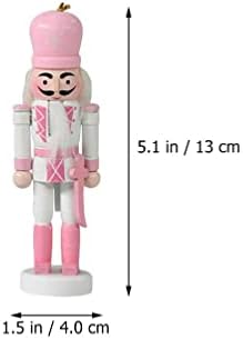 Aboofan 5pcs pink natal de nutcacker ornamentos soldados de doce figuras de quebra -nozes 13 cm - Kurt