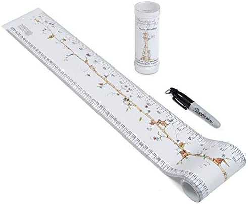 Talltape - Gráfico de altura portátil de rolagem mais 1 caneta marcadora de Sharpie para medir o crescimento