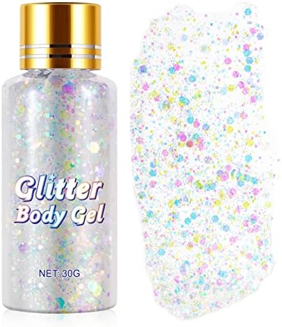 Pacote de brilho labial transparente Flavo Glitter Gel Gel Face Dress Up Glitter Gel Performance Makeup Supplies
