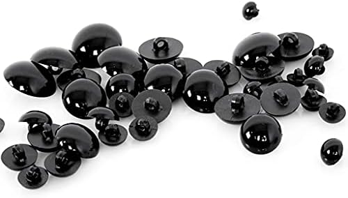UKD PULABO50PCS Black Plastic Mushroom Bads Segurança Olhos sólidos para costurar os olhos de criação