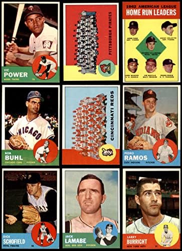 1963 Topps Baseball 200 Conjunto de partidas/lote ex/mt+