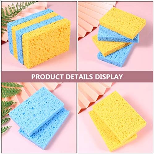 Hemoton Loofah Sponge 6pcs Limpeza de cozinha esponjas grossas esponjas de esponjas de esfoliação não