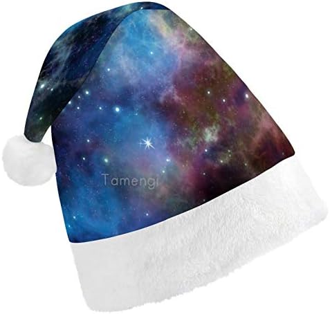 Chapéu de Papai Noel de Natal, fundo de férias de férias de Natal profundo do espaço sideral para adultos,