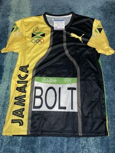 Usain Bolt assinou o Puma Rio Jersey Gold Medal 8x Gold Jamaica PSA/DNA 7 - Jerseys olímpicas