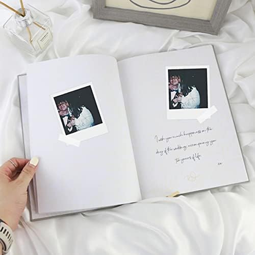 Livro de convidados de casamento dhgfami - 100 páginas/50 folhas - para casamento, recepção, noivado, aniversário