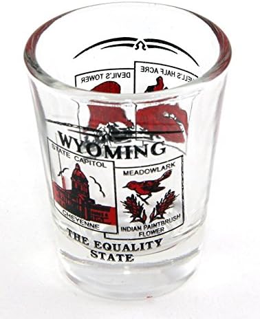 Cenário do Estado de Wyoming Red New Shot Glass