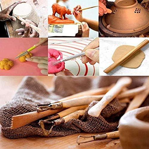 Guangming - 45 PCs Ferramentas de argila de cerâmica, ferramentas de escultura de cerâmica definidas