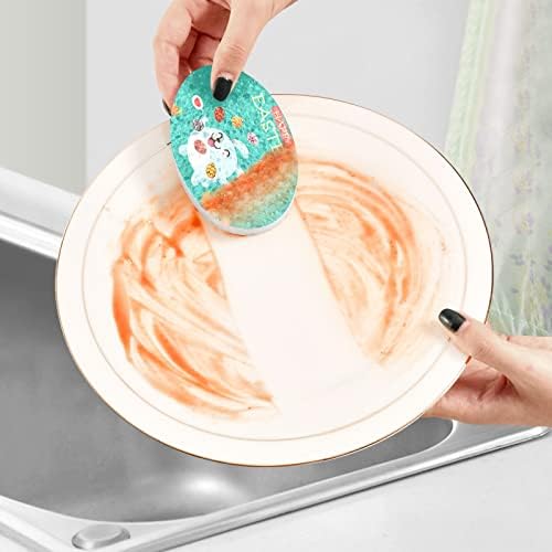 Kigai 3 PCs Limpeza Esponja Esponjas Odor Ponto de limpeza de cozinha grátis para lavar pratos esponja