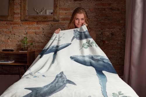 Cobertor de baleia, bebê náutico, cobertor marminista, cobertor monogramado, cobertor do oceano,