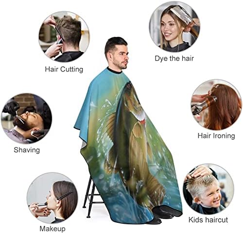 Pesca de robalo barbeiro capa profissional corte de avental cabeleireiro capa barbeiro acessórios para homens mulheres