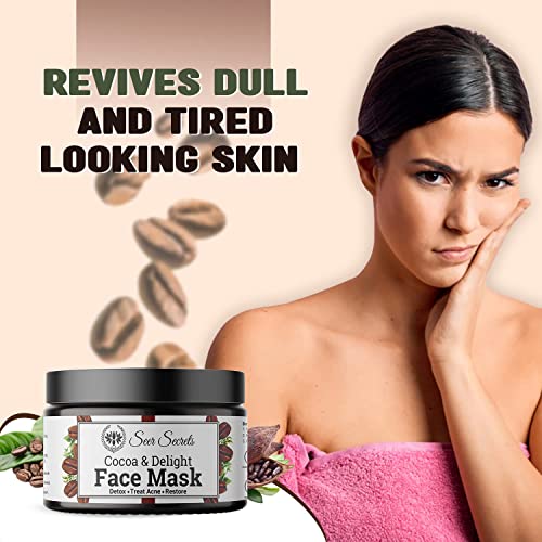 Alergia Cocoa Delicia a máscara facial para remoção de bronzeado e aperto de poros | Remove o excesso de óleo