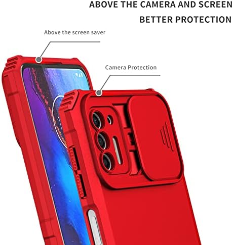 Capa de capa de telefone Silicone Kickstand Case compatível compatível com Motorola Moto G30/G20/G10, [3 Ways]