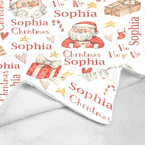 Cobertor personalizado com nome para adultos crianças meninas meninos de Natal personalizados cobertor Papai
