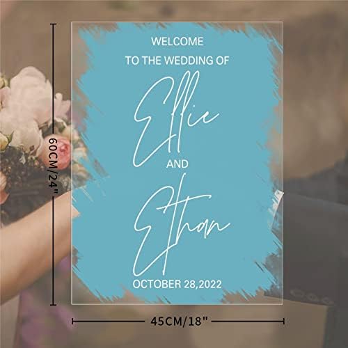 Classic Welcome Sinais de casamento bem -vindo ao acrílico de casamento Welcome Wedding Poster Decor
