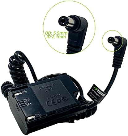 Wasabi Power DCC-LPE6 Dummy Battery DC Coupler & AC Adapter for Canon DR-E6 AC-E6N LP-E6 LP-E6N LP-E6NH