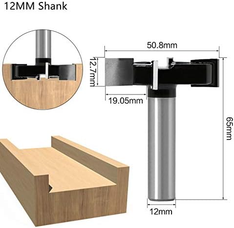 1/2 Shank Woodworking Cutter Surface Planing Plain Limping Cleaning Router Bit