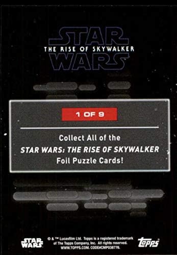 2020 TOPPS Star Wars The Rise of Skywalker Série 2 Cartão de quebra -cabeça nº 1 Finn Rose Tico Card