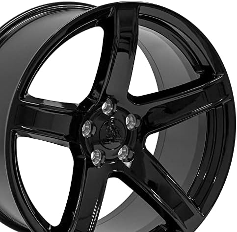 OE Wheels LLC Rim de 20 polegadas se encaixa no Dodge Challenger SRT Wheel DG22 20X9.5 Glina preta