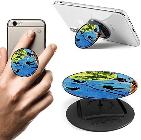 Ravens Full Moon Twilight Phone Grip Cellphone Stand se encaixa no iPhone Samsung Galaxy e mais