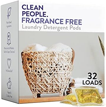 Clean People Fragrance Detergente Lavanderia Grátis Poços - Voas de lavanderia hipoalergênica à base de plantas