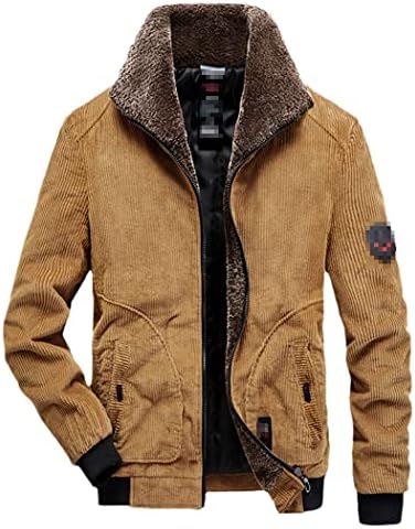 Homens inverno quente jaquetas espessas colarinho de peles casaco
