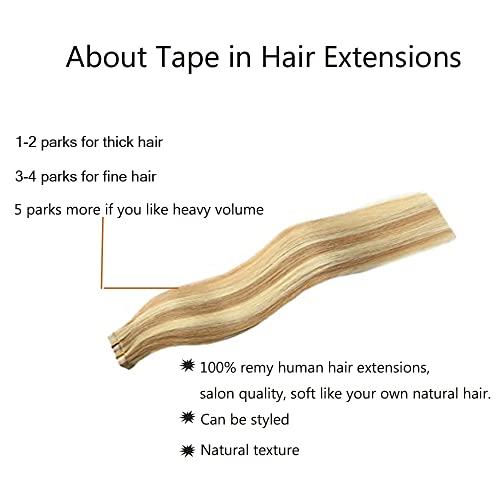 Extensões de cabelo cabelos humanos reais, fita ombre em extensões de cabelo, 20 polegadas 50g