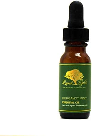 0,6 oz com um gotas de vidro premium de bergamota de menta de óleo essencial líquido ouro puro aromaterapia