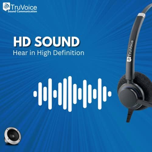Fone de ouvido profissional do Truvoice HD -100 com o microfone cancelado por ruído e som HD -