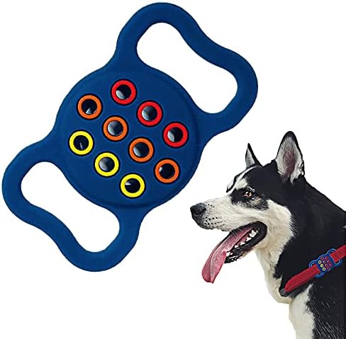 Airtag Dog Collar Cober e Litchi Pattern Faux Leather Gat Collar com fivela breakaway - Proteja seus animais