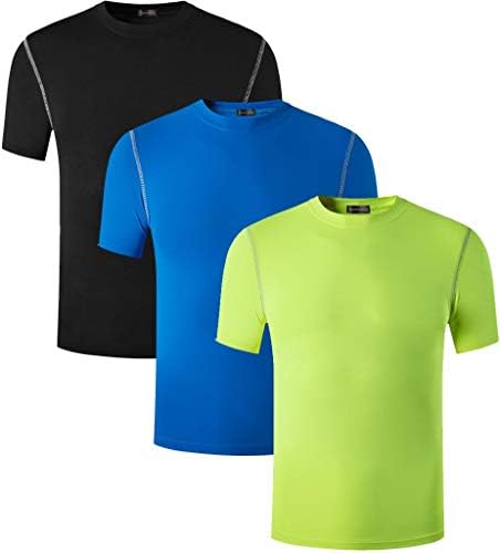 Sportides 3 pacotes de manga curta do garoto Camisetas de camisetas de tee de camisetas de camisetas