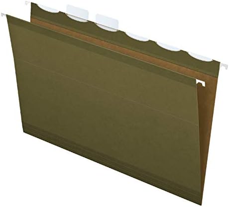 Pastas de arquivo penduradas em pendaflex prontas na tábua pronta, tamanho legal, verde padrão, 6 guia,
