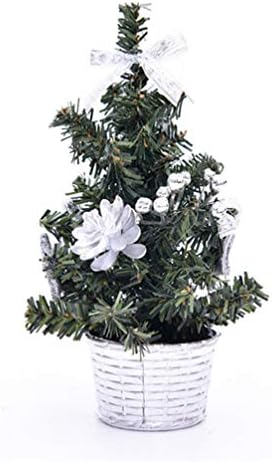 Besportble 6 pcs miniatura artificial decoração de árvore de Natal Presentes de modelo de árvore