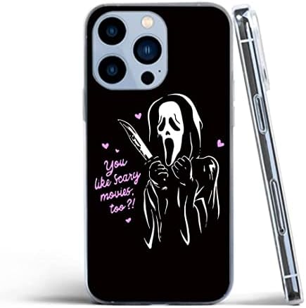 Caixa de telefone Compatível com o iPhone 14 Pro Max Ghost Horror rosto Você gosta de Scary Too