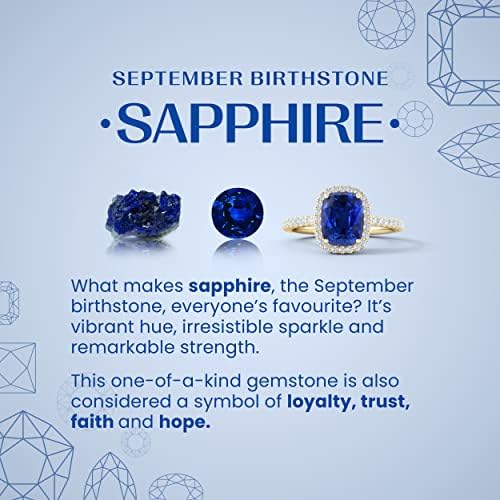 Angara Natural Blue Sapphire Infinity Heart Pingente Colar em Sterling Silver for Women, meninas com corrente