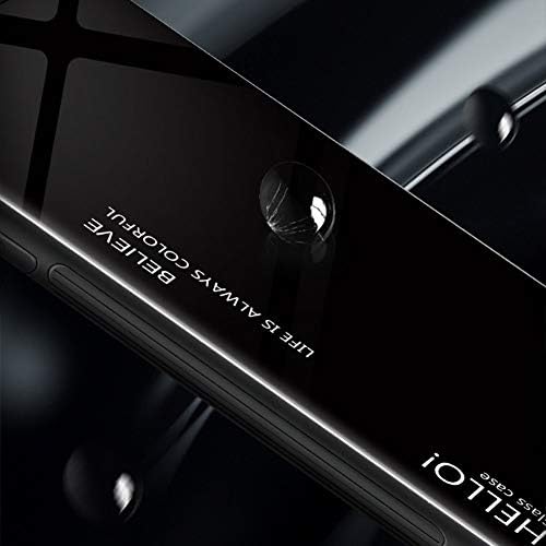 Caso Lusheng para Samsung Galaxy A2 Core, Casca de capa de vidro de vidro temperado com cor de