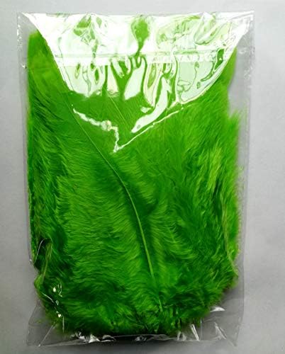 100pcs peru verde penas planas de 4-6 polegadas penas fofas para artesanato máscaras chapéus decorando