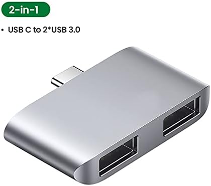 SXDS USB C Hub 2in1 Tipo C 3.1 a 2 USB 3.0 5Gbps Splitter para impressora de teclado Pro Mouse