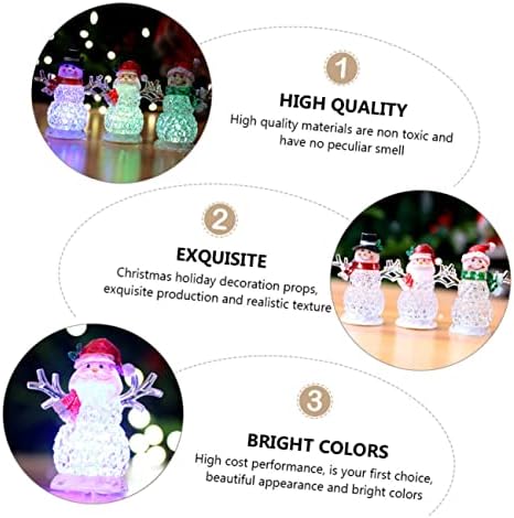 Yarnow 3pcs decoração de santa natal iluminação decorativa LED ao ar livre Claus Fashion Indoor