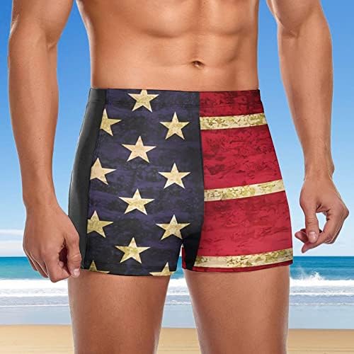 4 de julho de impressão gráfica masculina de tração casual American Flag American Prind Walking Summer Roup com