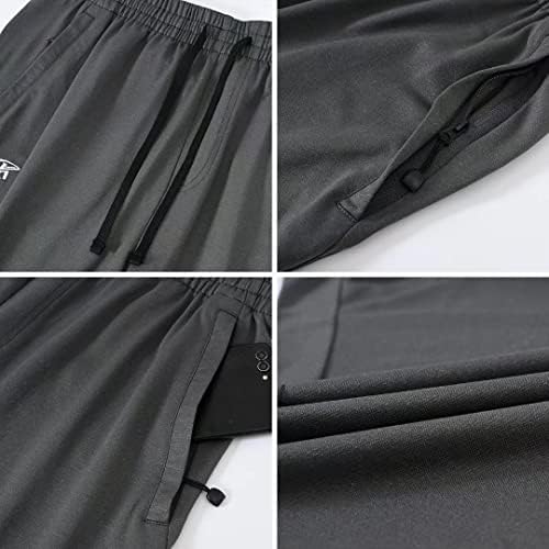Calças de corrida masculinas de pdbokew calças atléticas leves com bolsos com zíper