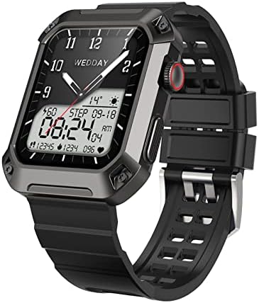 Pulso de Hevirgo Smart Watch Rastreador de fitness com rastreamento de saúde para freqüência cardíaca,
