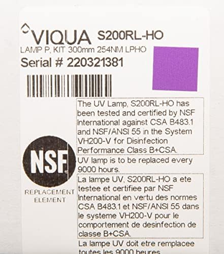 Viqua S200RL-HO Substituição UV Lâmpada para sistema VH200