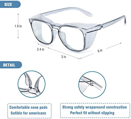 Óculos de segurança anti nevoeiro para mulheres e homens, proteção UV Anti -Scratch Protective Eyewear