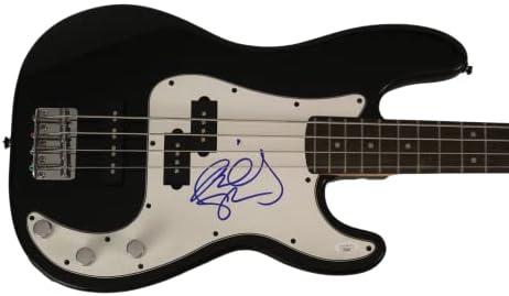 Billy Sheehan assinou autógrafo preto em tamanho grande Fender Electric Bass Guitar com James Spence JSA Autenticação