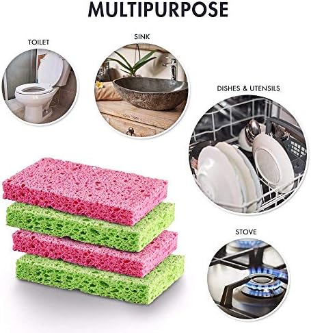 Esponja de limpeza de celulares Scrubit - esponjas de limpeza de cozinha para pratos, panelas, panelas